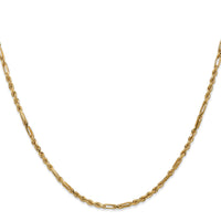 14k 2.5mm D/C Milano Rope Chain-MIL045-16