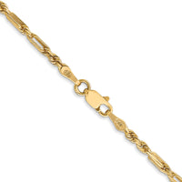14k 2.5mm D/C Milano Rope Chain-MIL045-16