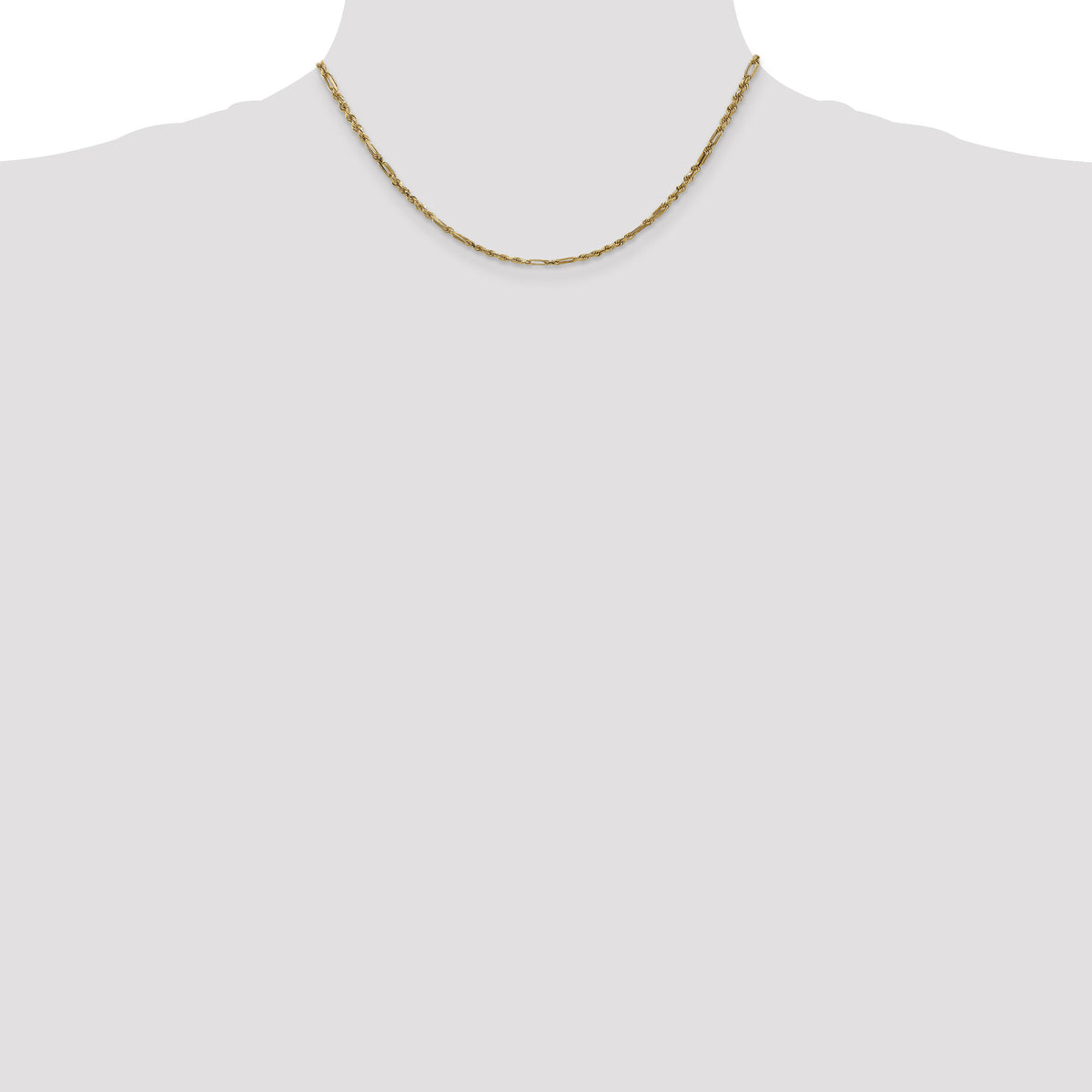 14k 2.5mm D/C Milano Rope Chain-MIL045-16