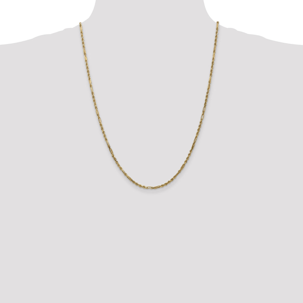 14k 2.5mm D/C Milano Rope Chain-MIL045-24