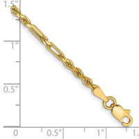 14k 2.5mm D/C Milano Rope Chain-MIL045-8