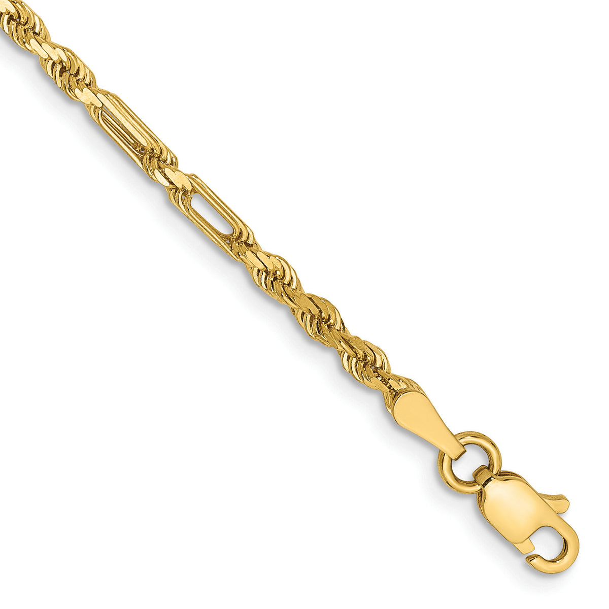 14k 2.5mm D/C Milano Rope Chain-MIL045-8