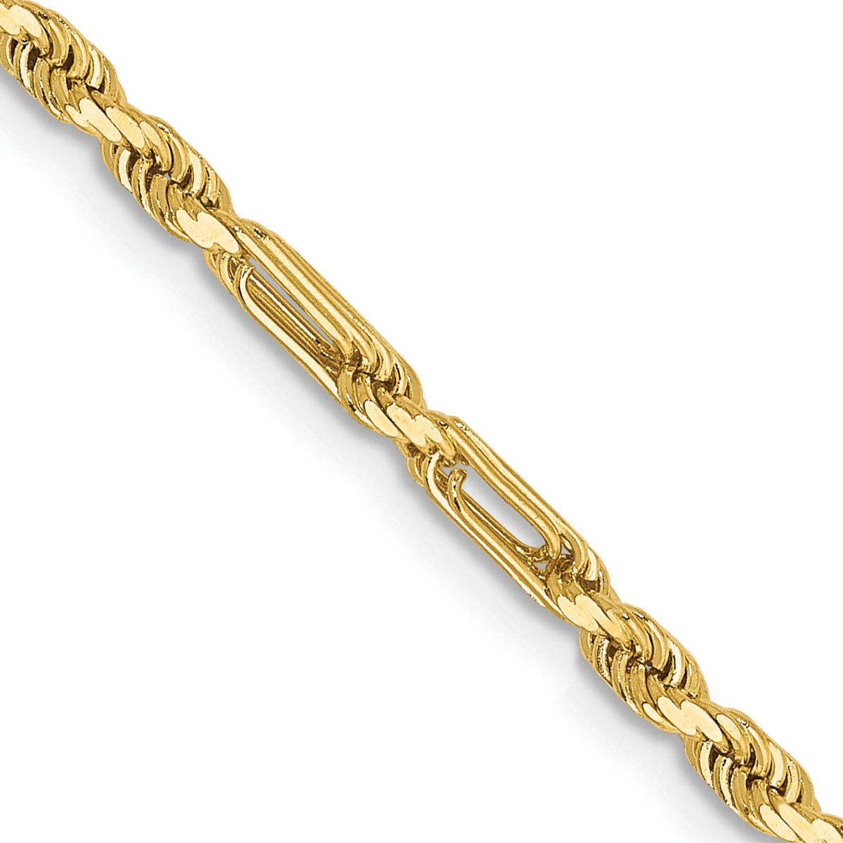 14k 2.5mm D/C Milano Rope Chain-MIL045-16