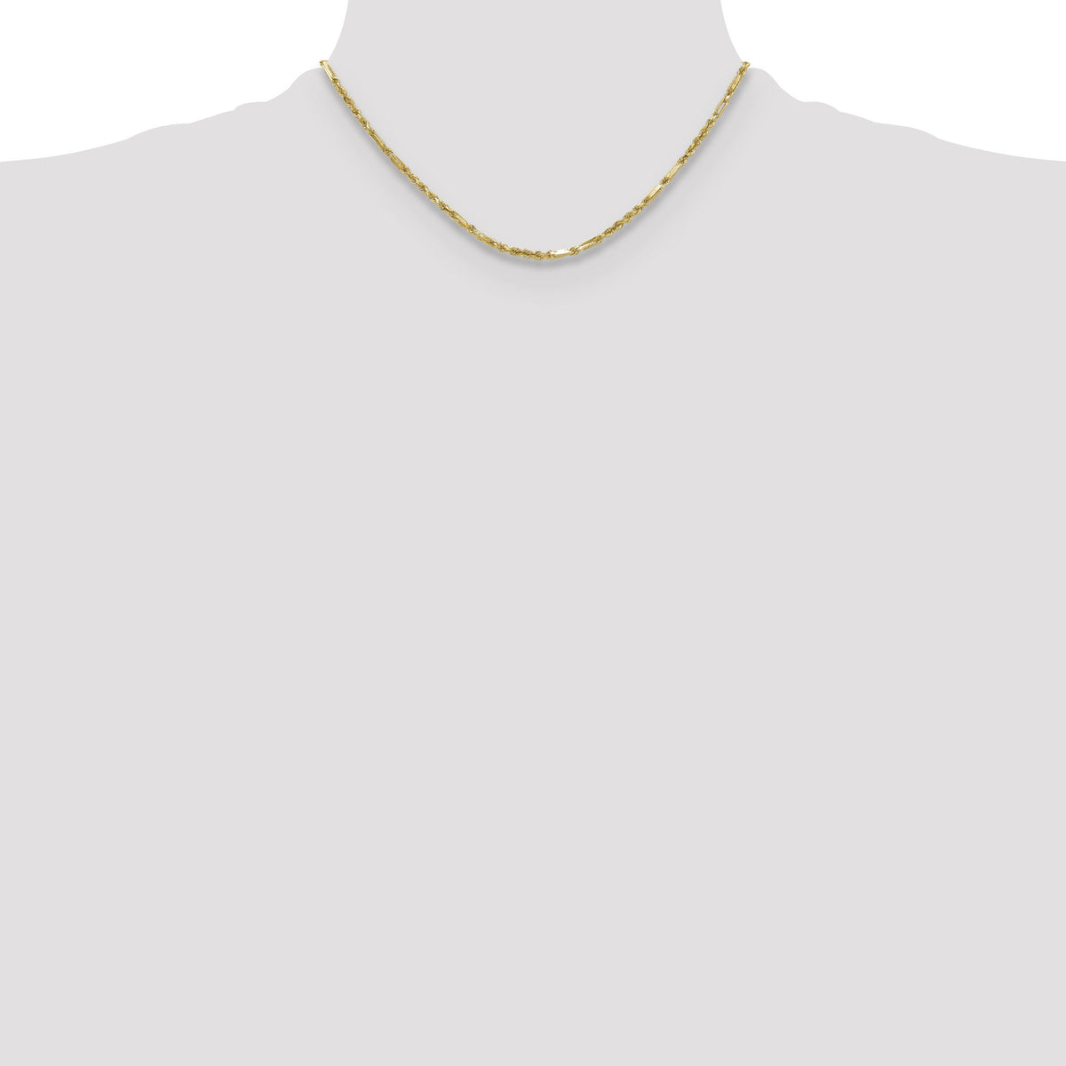14k 2.75mm D/C Milano Rope Chain-MIL050-16