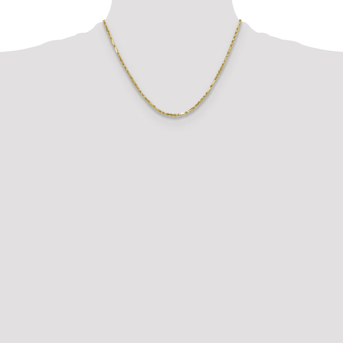 14k 2.75mm D/C Milano Rope Chain-MIL050-18