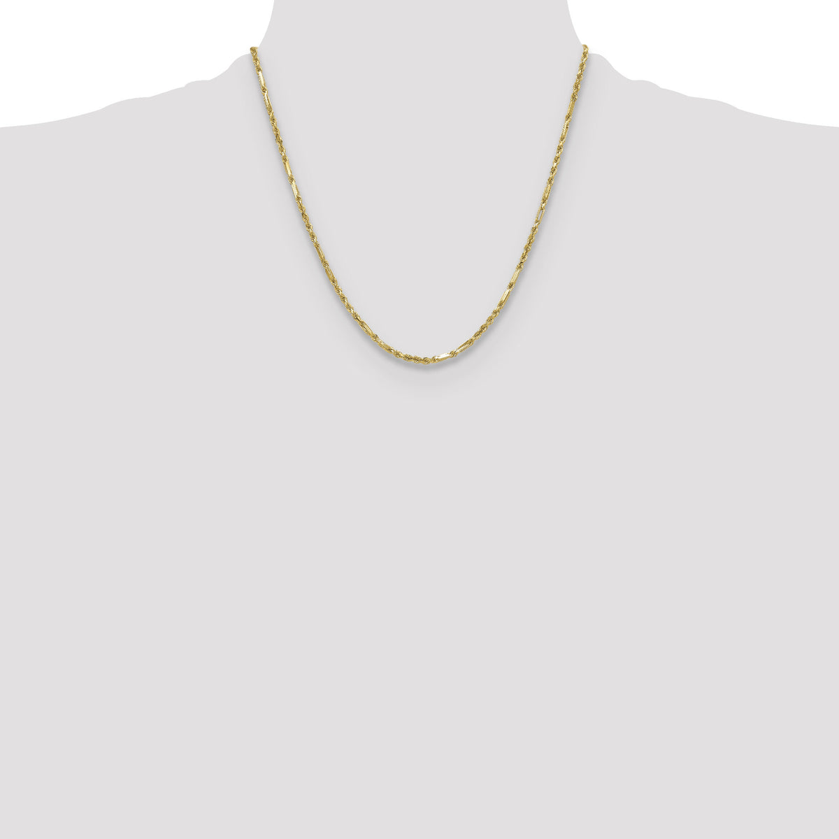 14k 2.75mm D/C Milano Rope Chain-MIL050-20
