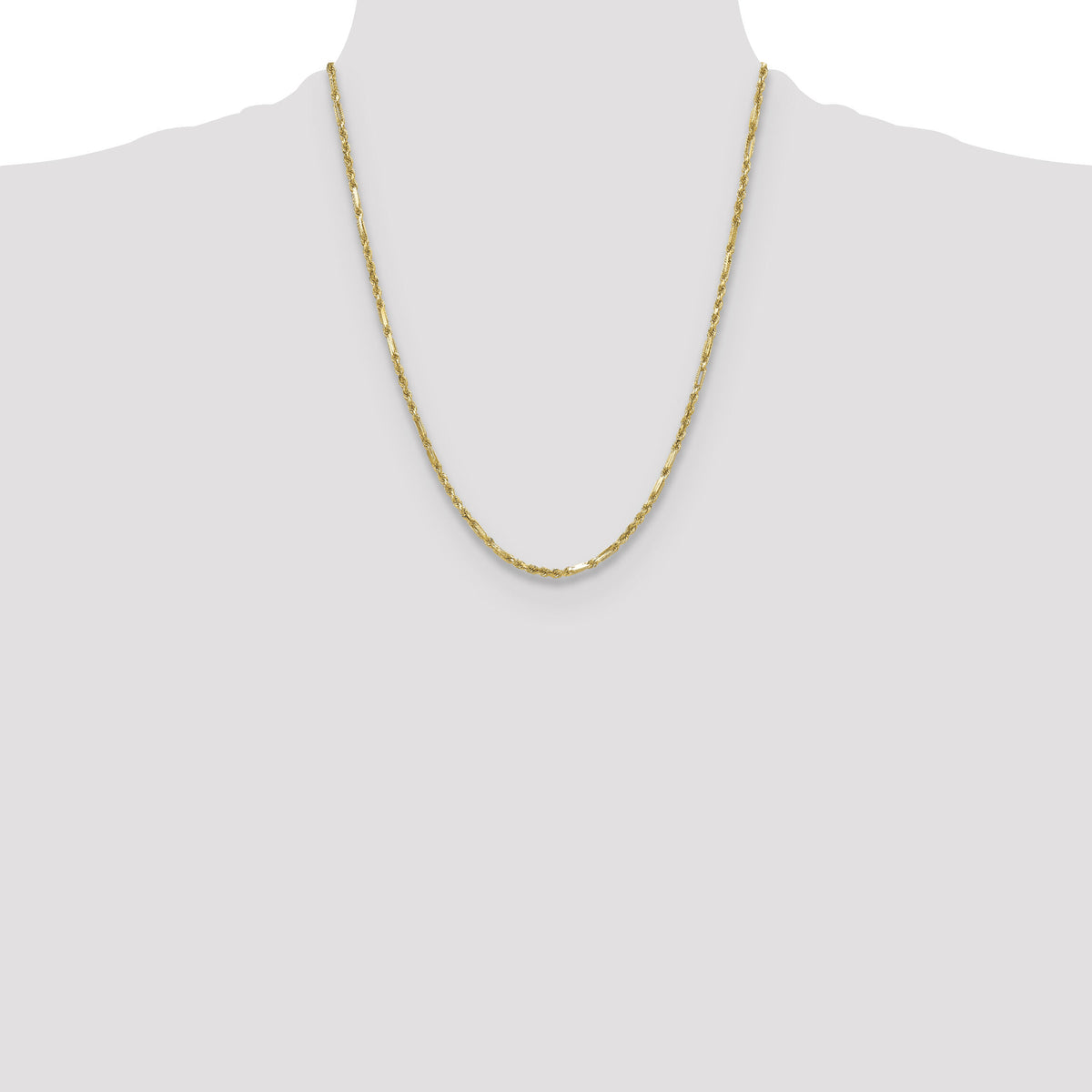 14k 2.75mm D/C Milano Rope Chain-MIL050-22