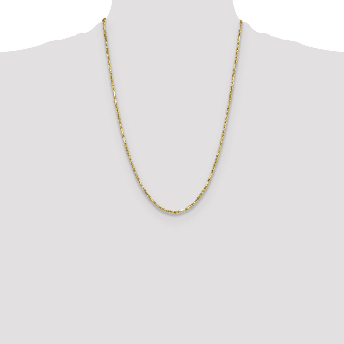 14k 2.75mm D/C Milano Rope Chain-MIL050-24