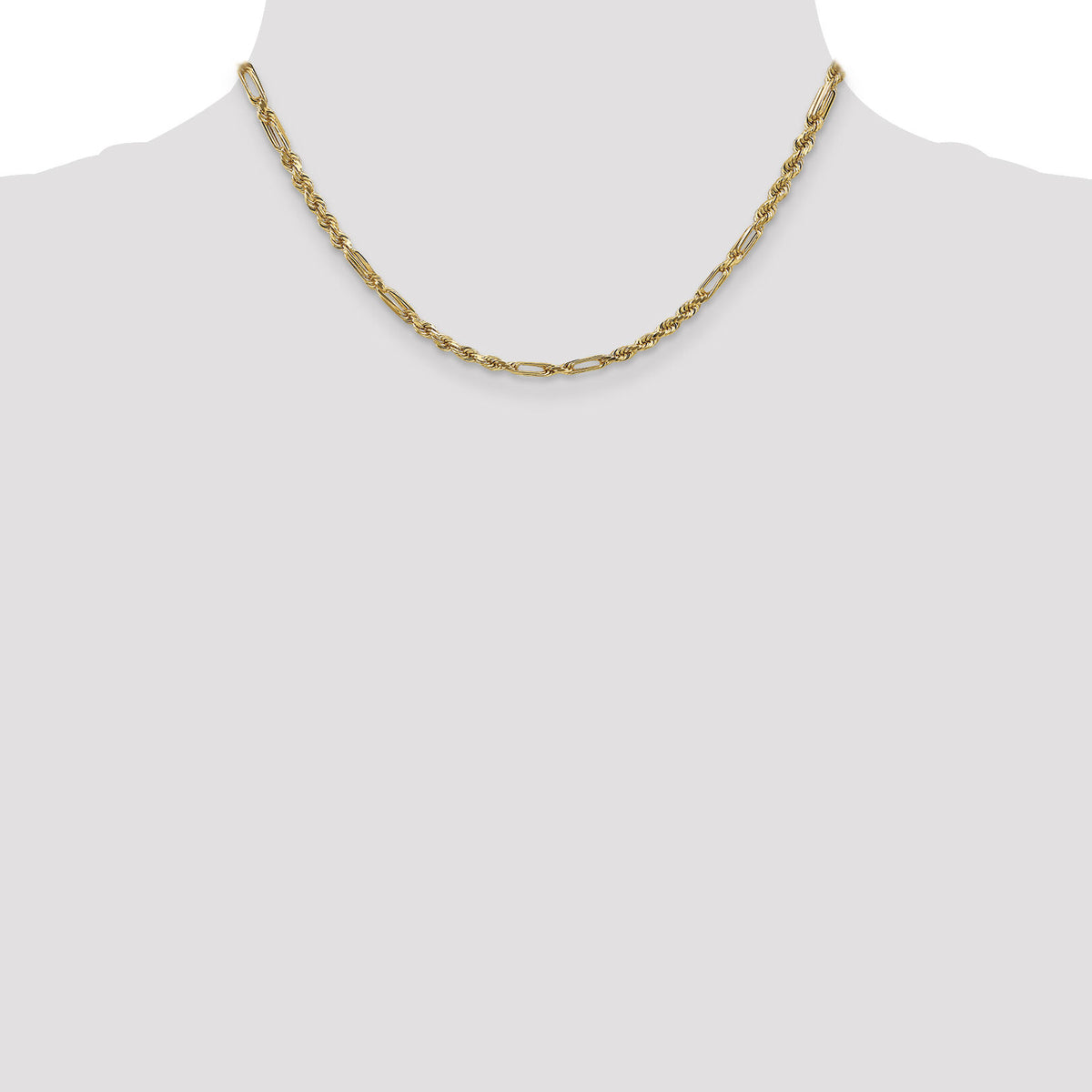 14k 3.0mm D/C Milano Rope Chain-MIL060-16