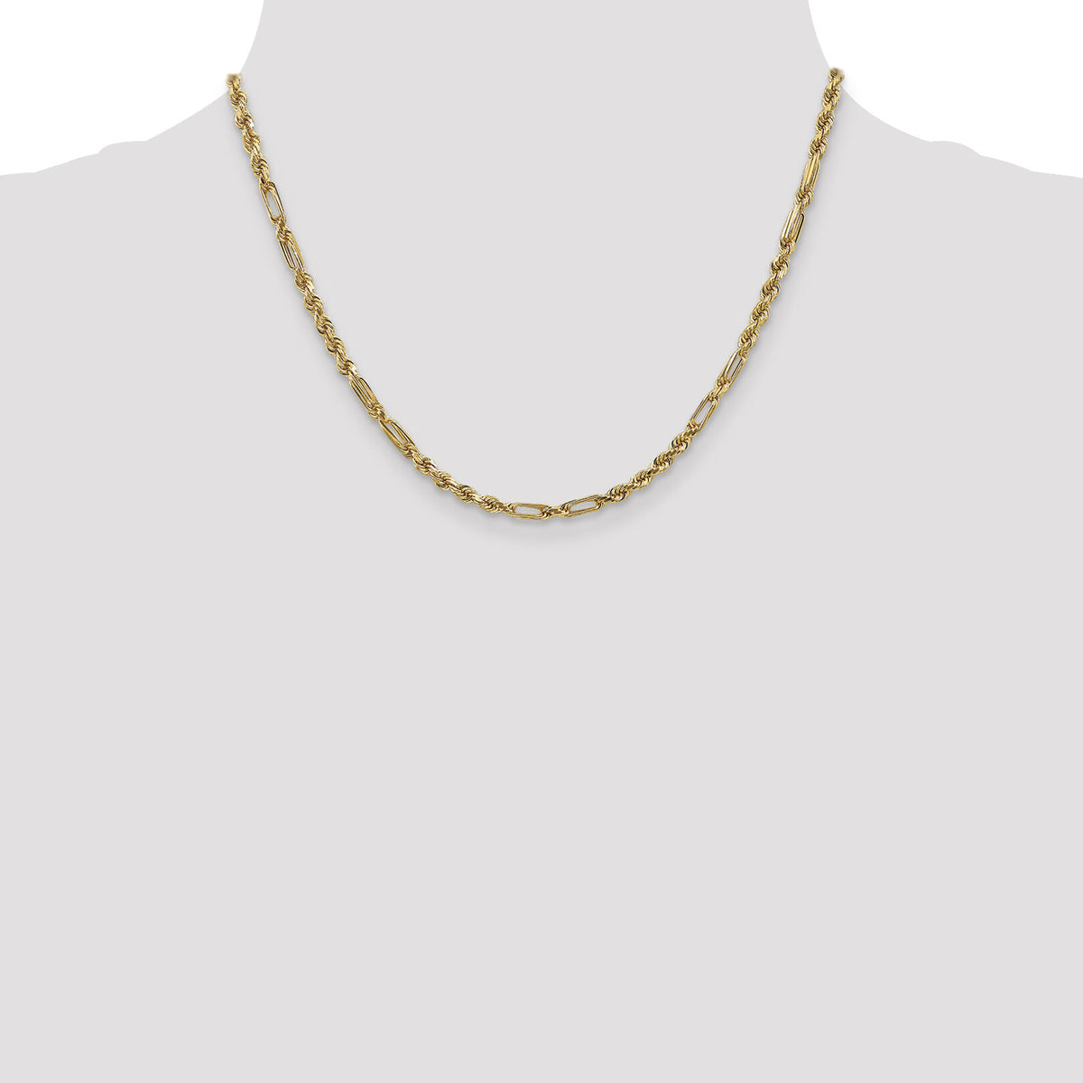 14k 3.0mm D/C Milano Rope Chain-MIL060-18
