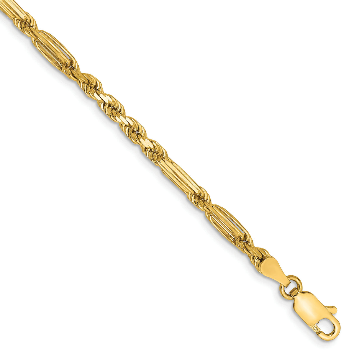 14k 3.0mm D/C Milano Rope Chain-MIL060-7
