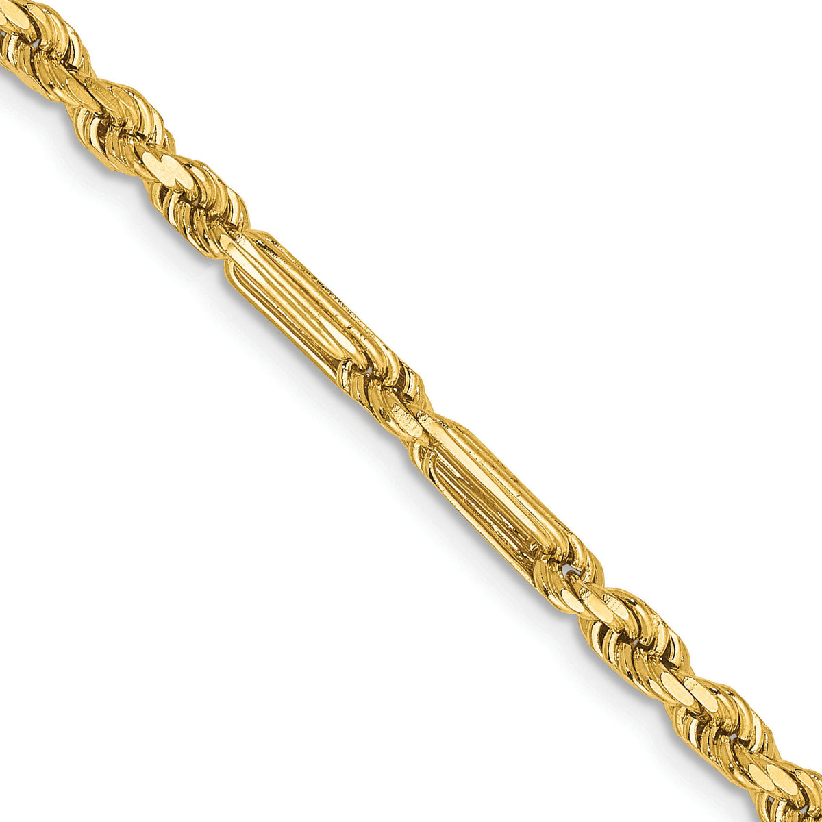 14k 3.0mm D/C Milano Rope Chain-MIL060-20