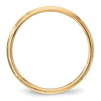 14KY 3mm LTW Milgrain Half Round Band-ML030