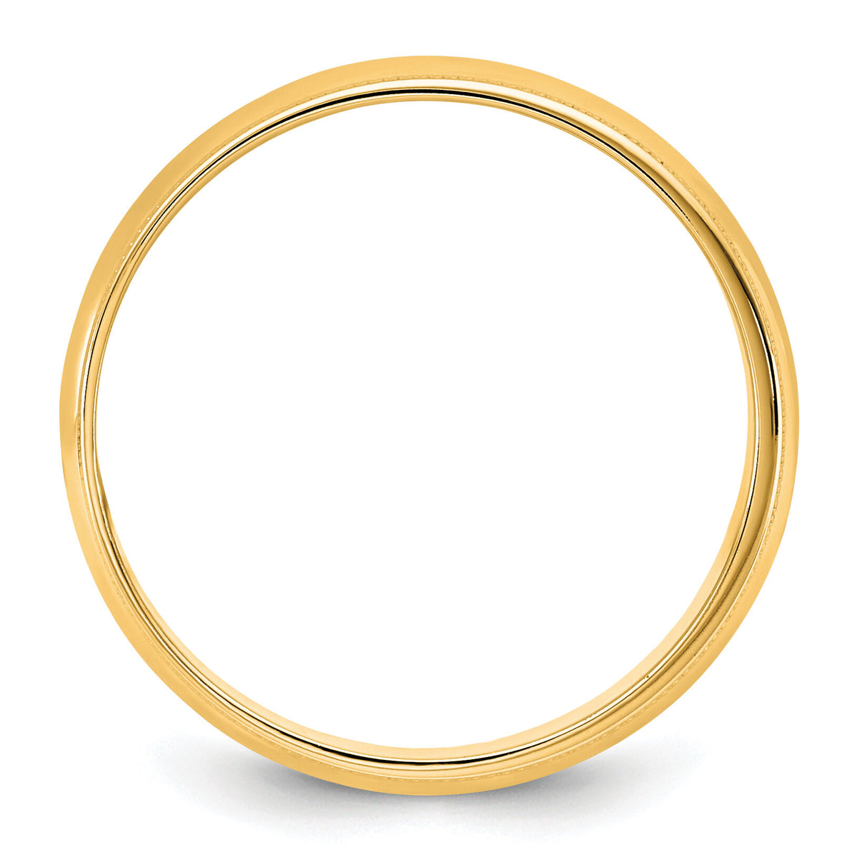 14KY 5.5mm LTW Milgrain Half Round Band-ML055