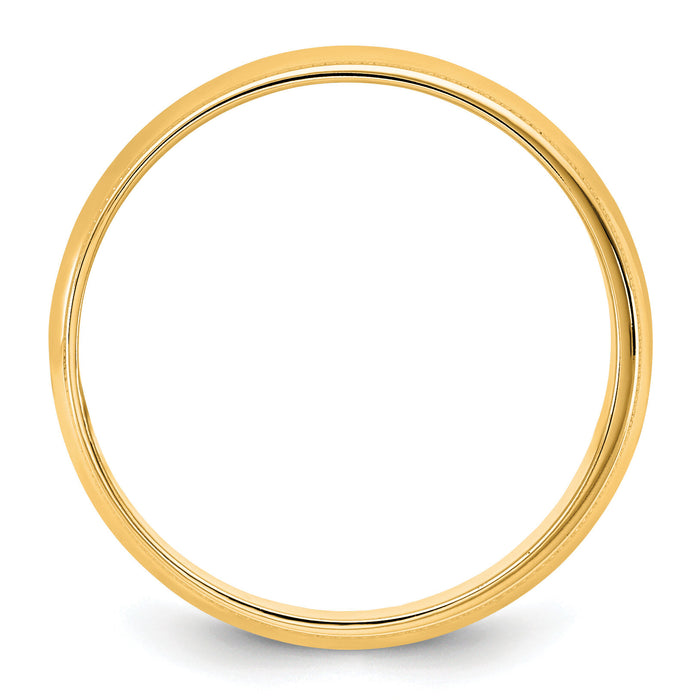 14KY 5.5mm LTW Milgrain Half Round Band-ML055