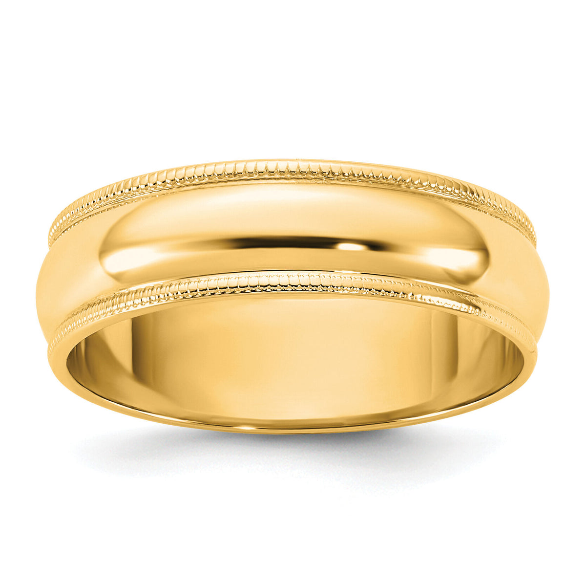 14KY 5.5mm LTW Milgrain Half Round Band-ML055