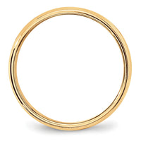 14KY 6mm LTW Milgrain Half Round Band-ML060
