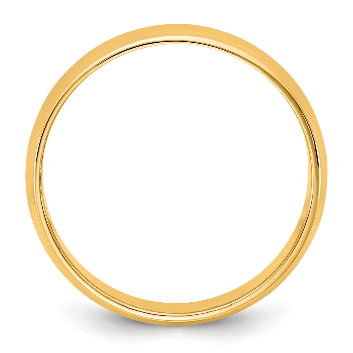 14KY 6.5mm LTW Milgrain Half Round Band-ML065