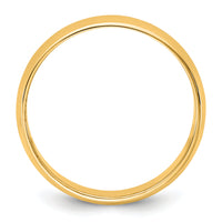 14KY 6.5mm LTW Milgrain Half Round Band-ML065