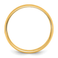 14KY 8mm LTW Milgrain Half Round Band-ML080
