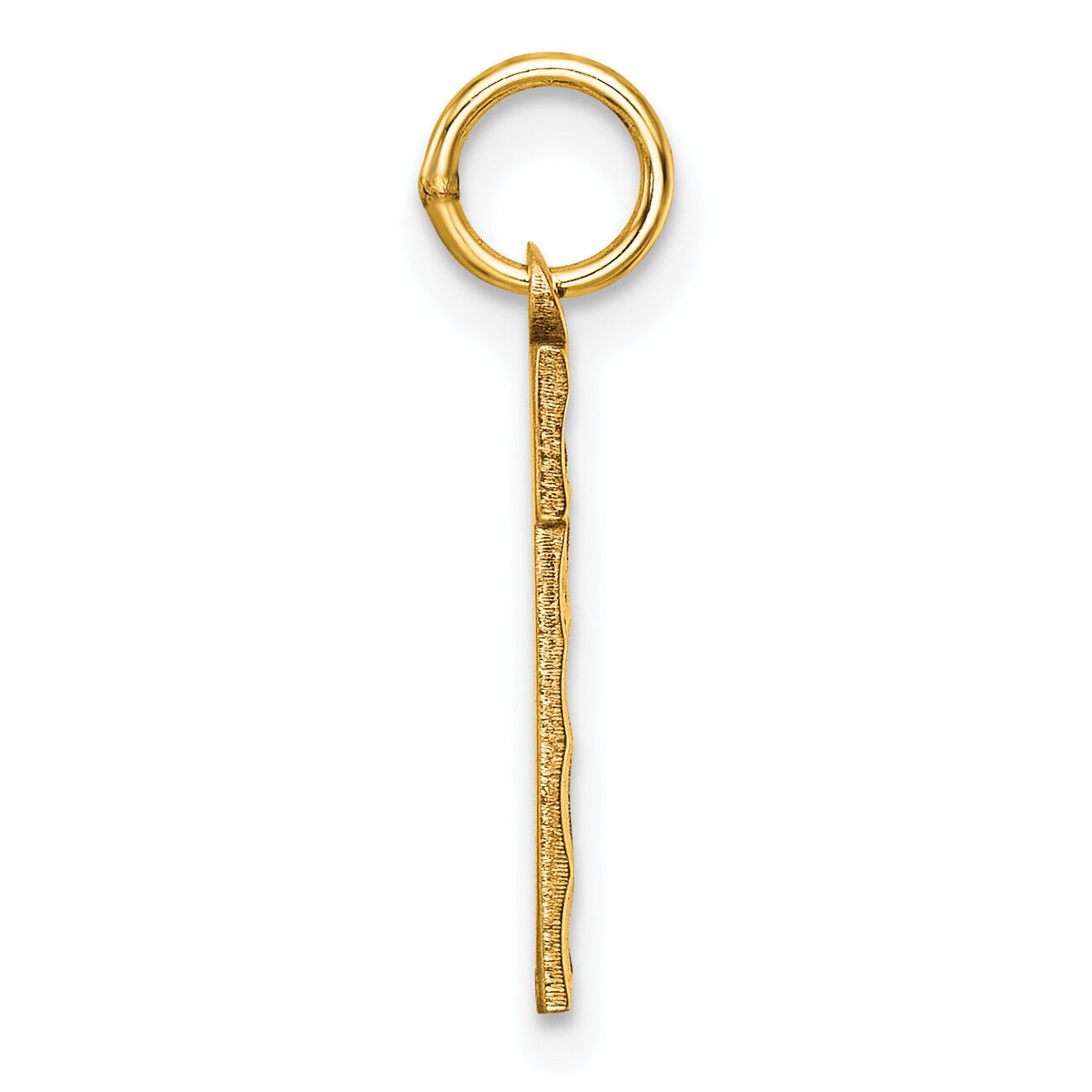 14k Medium Diamond-cut Number 1 Charm-MN01