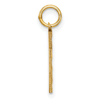 14k Medium Diamond-cut Number 1 Charm-MN01