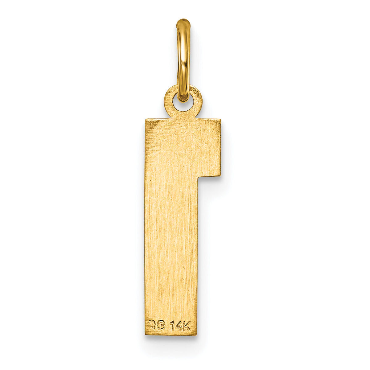 14k Medium Diamond-cut Number 1 Charm-MN01