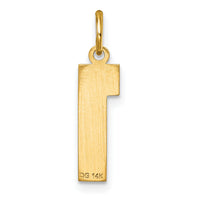 14k Medium Diamond-cut Number 1 Charm-MN01