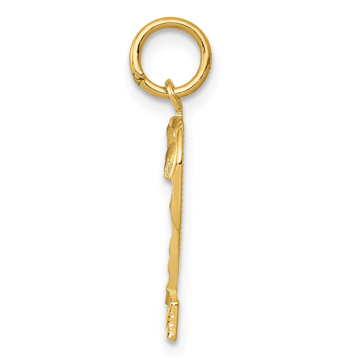 14k Medium Diamond-cut Number 2 Charm-MN02