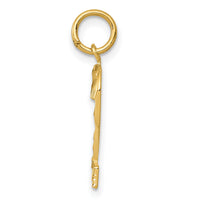 14k Medium Diamond-cut Number 2 Charm-MN02