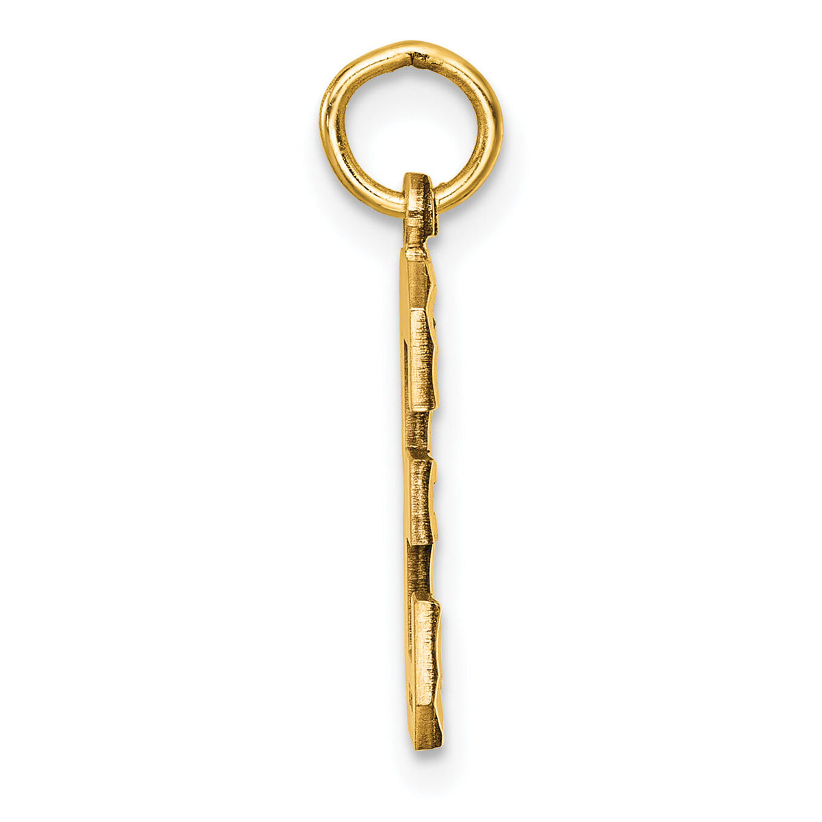 14k Medium Diamond-cut Number 3 Charm-MN03