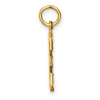 14k Medium Diamond-cut Number 3 Charm-MN03