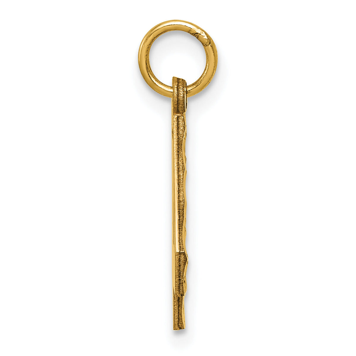 14k Medium Diamond-cut Number 4 Charm-MN04