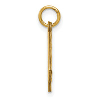 14k Medium Diamond-cut Number 4 Charm-MN04