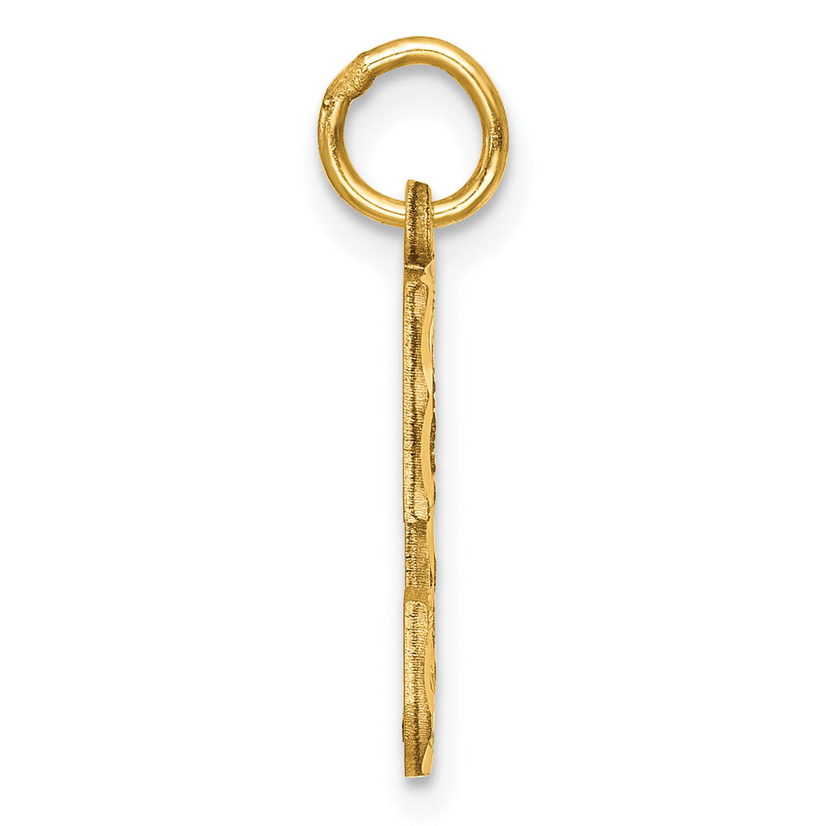 14k Medium Diamond-cut Number 5 Charm-MN05