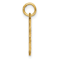 14k Medium Diamond-cut Number 5 Charm-MN05