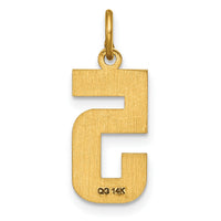 14k Medium Diamond-cut Number 5 Charm-MN05