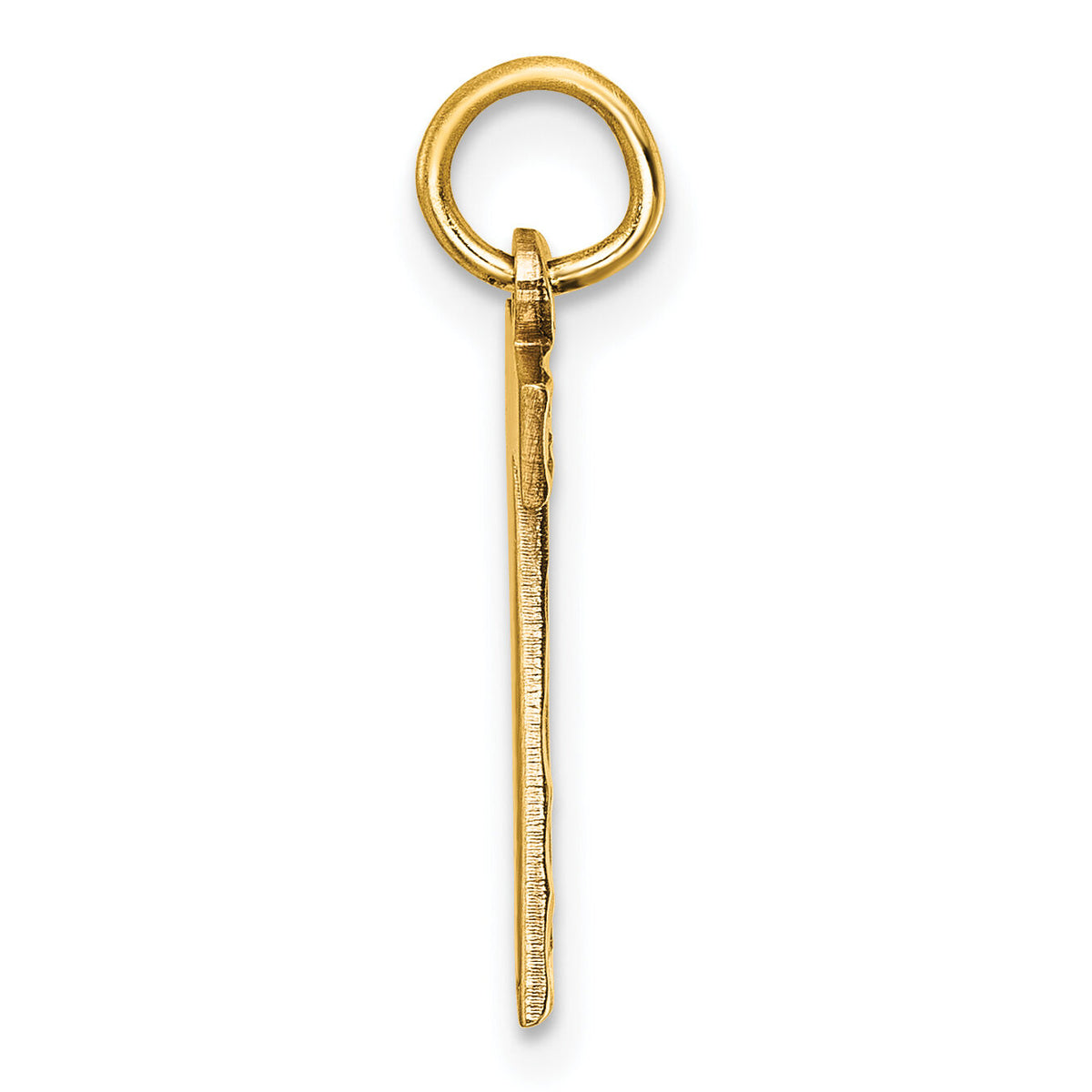 14k Medium Diamond-cut Number 7 Charm-MN07