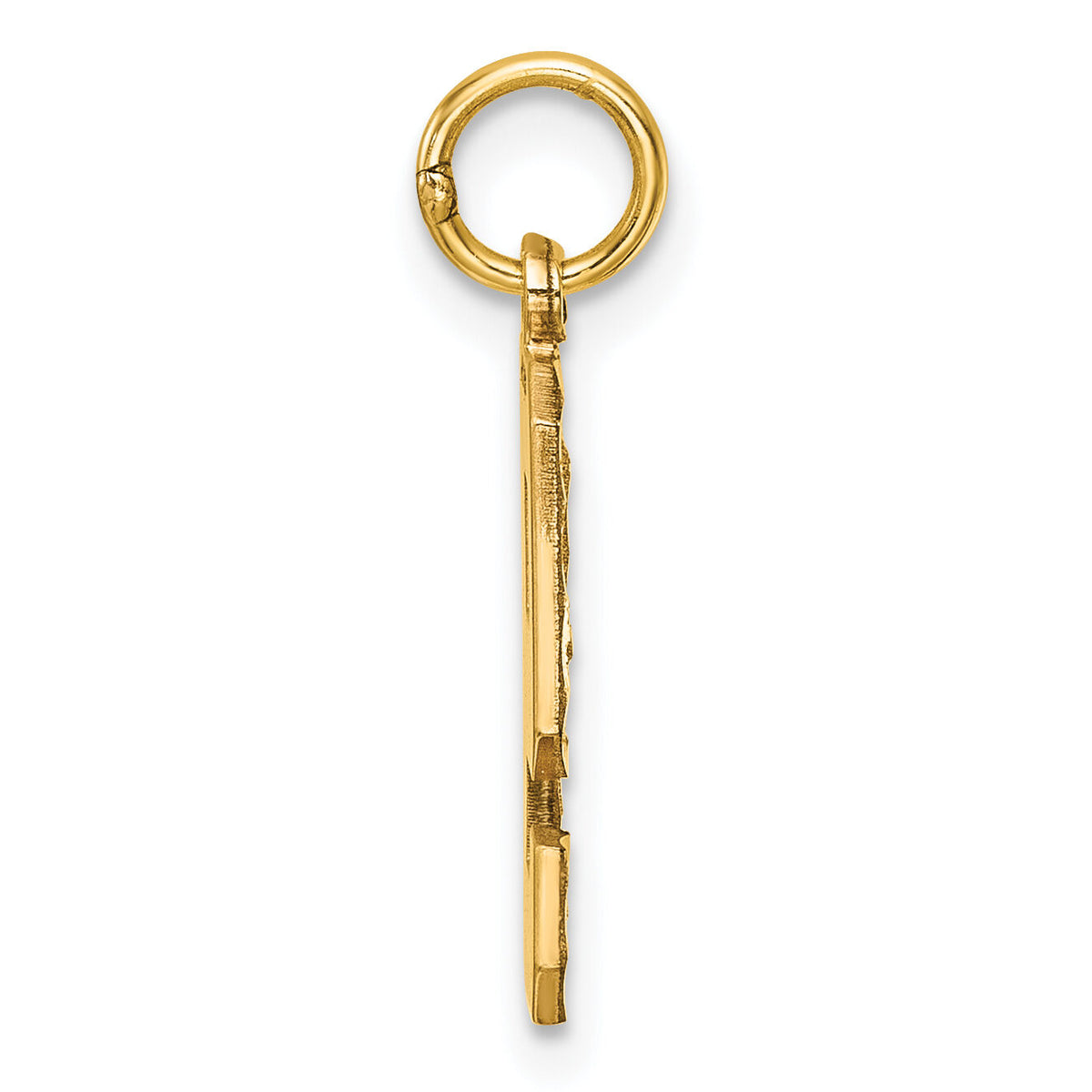 14k Medium Diamond-cut Number 9 Charm-MN09