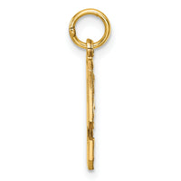 14k Medium Diamond-cut Number 9 Charm-MN09