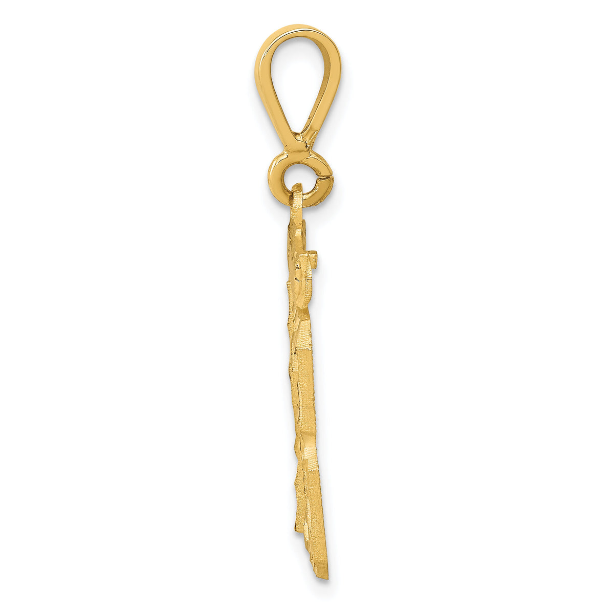 14k Medium Diamond-cut Number 13 Charm-MN13