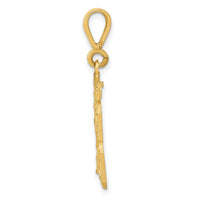 14k Medium Diamond-cut Number 13 Charm-MN13