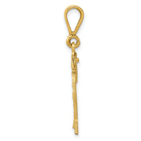 14k Medium Diamond-cut Number 22 Charm-MN22