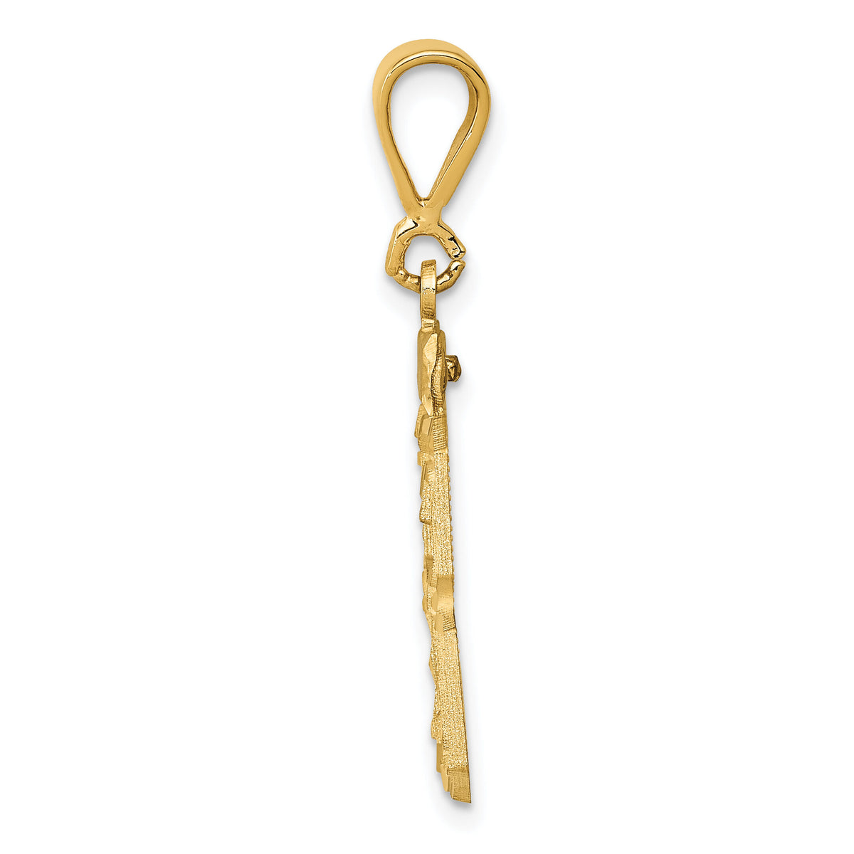 14k Medium Diamond-cut Number 33 Charm-MN33