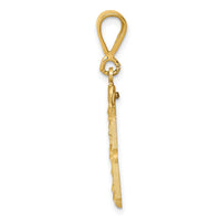 14k Medium Diamond-cut Number 33 Charm-MN33