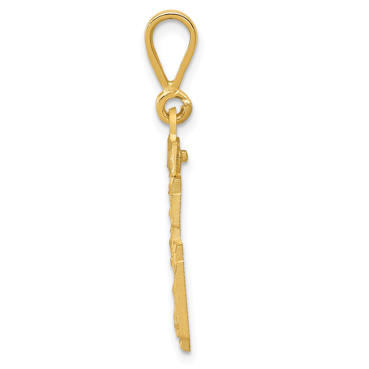 14k Medium Diamond-cut Number 36 Charm-MN36