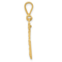 14k Medium Diamond-cut Number 36 Charm-MN36