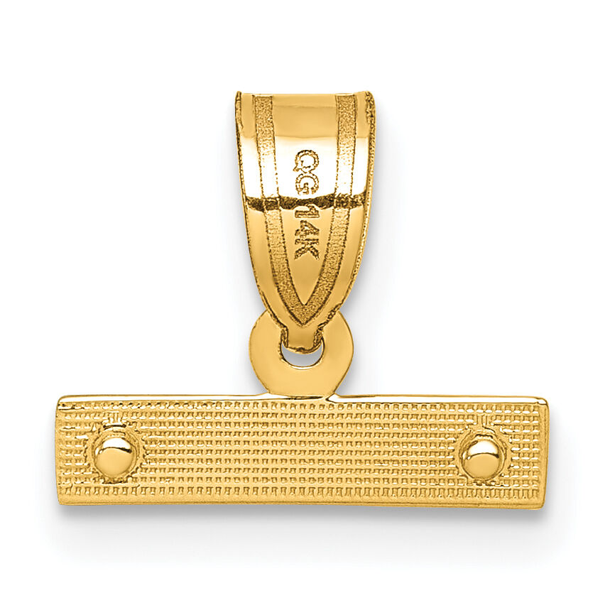 14k Medium Diamond-cut Top Charm-MNTOP