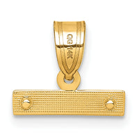 14k Medium Diamond-cut Top Charm-MNTOP
