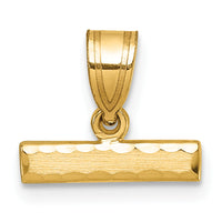 14k Medium Diamond-cut Top Charm-MNTOP